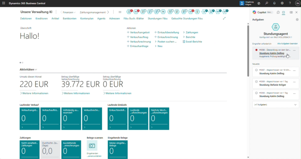 Screenshot unserer Lösung